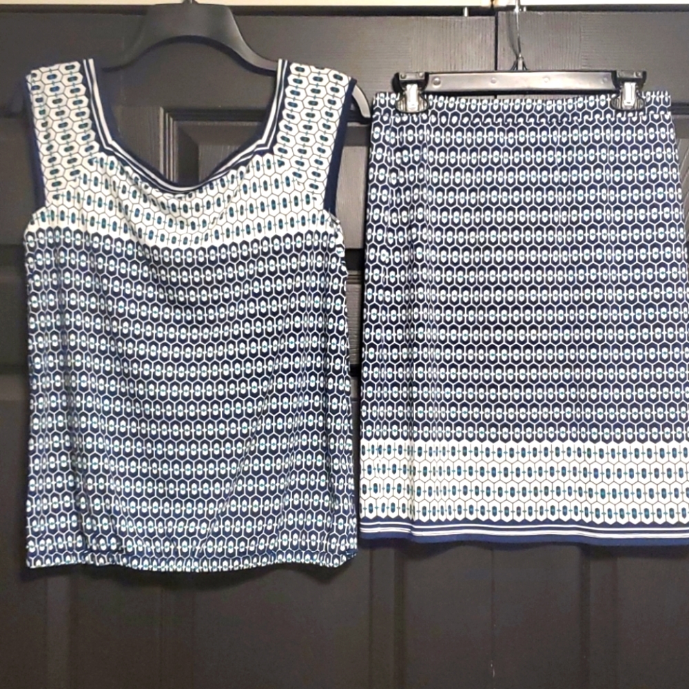 2 piece skirt and cap sleeve top set